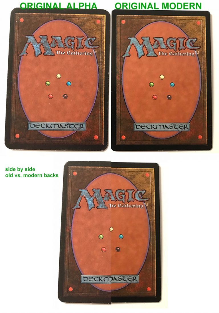 Cardbacks - Detecting The Fakes